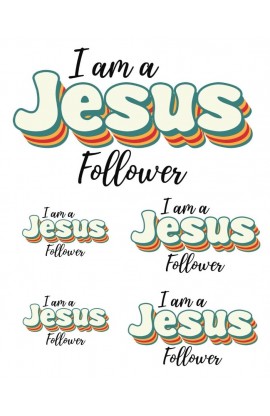 I AM A JESUS FOLLOWER UV 3D STICKER