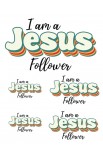 I AM A JESUS FOLLOWER UV STICKER