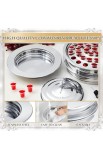 CS0005 - 2 PLATES SILVER COMMUNION BREAD WITH LID - - 3 