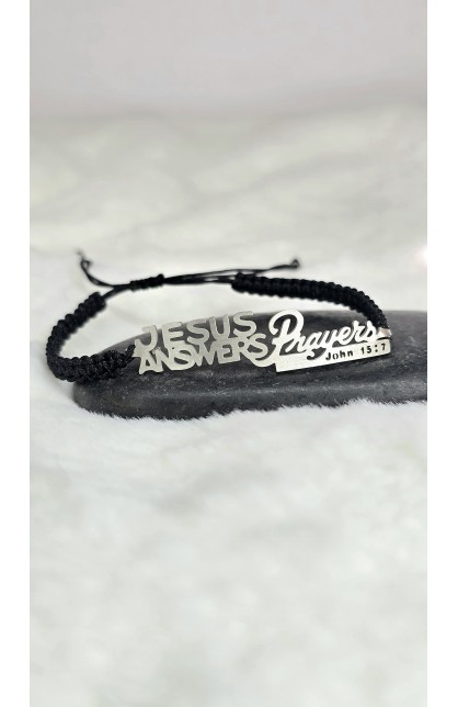 SC0100 - JESUS ANSWERS BRAIDED BRACELET - - 1 