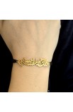 SC0107 - ALTOGETHER BEAUTIFUL ARABIC GOLD PLATED BRAIDED BRACELET - - 1 