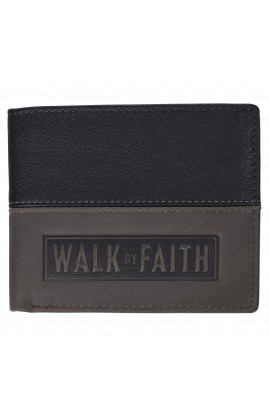 WT221 - Wallet Leather Two-tone Walk by Faith 2 Cor 5:7 - - 1 