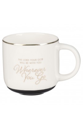 MUG1222 - Mug White/Black Wherever You Go Josh 1:9 - - 1 