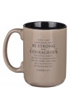 MUG1135 - Mug Tan Be Strong and Courageous Josh 1:9 - - 2 