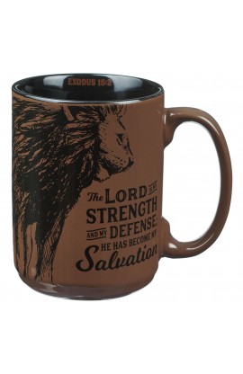 MUG1116 - Mug Brown The Lord is my Strength Ex 15:2 - - 1 
