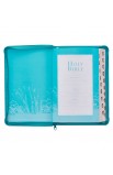 KJV023 - KJV Bible Deluxe Gift Faux Leather Turquoise zipper - - 4 