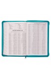 KJV023 - KJV Bible Deluxe Gift Faux Leather Turquoise zipper - - 9 