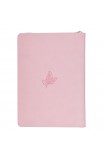 JL856 - Journal Classic Zip Pink He Will Cover You Ps 91:4 - - 2 
