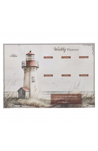 DKP013 - Weekly Planner Undated Lighthouse I Will Carry You Isa 46:4 - - 1 