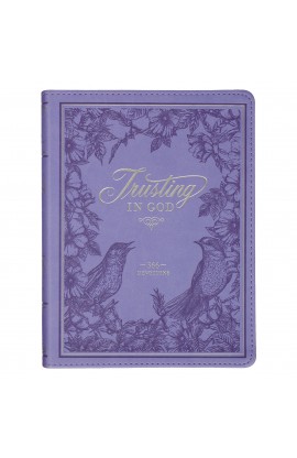 DEV264 - Devotional Trusting God Purple Faux Leather - - 1 