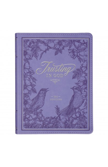 DEV264 - Devotional Trusting God Purple Faux Leather - - 1 