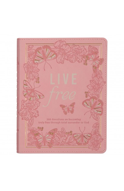 DEV228 - Devotional Live Free Pink Faux Leather - - 1 