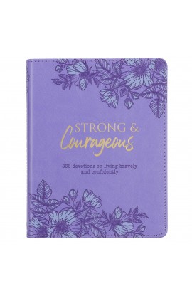 DEV220 - Devotional Strong & Courageous Faux Leather - - 1 