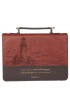 BBM828 - Bible Cover Classic Two-tone Brown I Will Carry You Isa 46:4 - - 1 