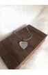 SC0336 - OPEN HEART BOX NECKLACE - - 1 