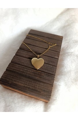SC0337 - OPEN HEART BOX NECKLACE GOLD PLATED - - 1 