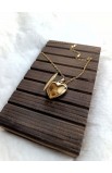 SC0337 - OPEN HEART BOX NECKLACE GOLD PLATED - - 2 