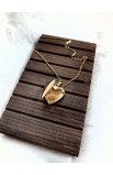 SC0337 - OPEN HEART BOX NECKLACE GOLD PLATED - - 5 