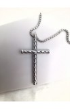 SC0340 - BAMBOO STYLE CROSS NECKLACE - - 1 