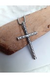 SC0340 - BAMBOO STYLE CROSS NECKLACE - - 3 