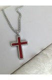 SC0335 - WOODEN CROSS NECKLACE - - 1 