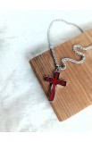 SC0335 - WOODEN CROSS NECKLACE - - 3 