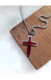 SC0335 - WOODEN CROSS NECKLACE - - 4 