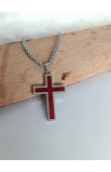 SC0335 - WOODEN CROSS NECKLACE - - 6 