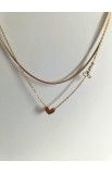 SC0338 - JESUS HEART DOUBLE CHAIN NECKLACE - - 1 