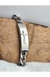 CROSS TAG CHAIN BRACELET
