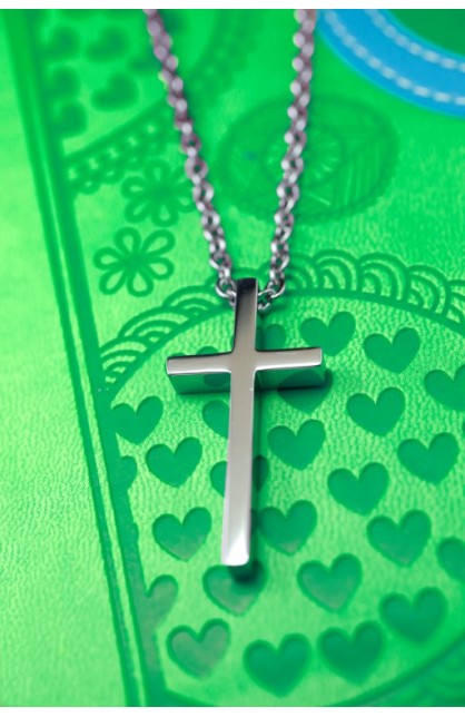 SC0051 - LARGE GEOMETRIC CROSS NECKLACE - - 1 