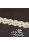 BBM313 - Chocolate Brown Bible Cover Featuring John 3:16 and a Filligree Cross Design (Medium) - - 8 