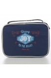 Navy Blue "Joy" Retro Blessings Bible Cover (Large)
