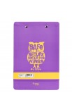CLB021 - Purple "Wings of Joy" Clipboard and Notepad Featuring Psalm 91:4 - - 2 