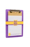 Purple "Wings of Joy" Clipboard and Notepad Featuring Psalm 91:4