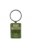 "God Recycles" Metal Keyring