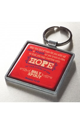 KEP023 - "Hope" Metal Keyring Featuring Rom 15:3 - - 1 