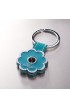 "Hope" Blue Flower Metal Keyring