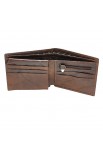 WT118 - Genuine Leather Wallet Be Strong & Courageous Brown - - 3 