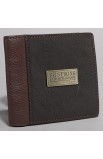 WT118 - Genuine Leather Wallet Be Strong & Courageous Brown - - 4 