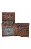 WT118 - Genuine Leather Wallet Be Strong & Courageous Brown - - 6 