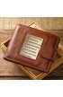 WT015 - Brown Genuine Leather Wallet Brass Inlay Jeremiah 29:11 - - 1 