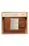 WT015 - Brown Genuine Leather Wallet Brass Inlay Jeremiah 29:11 - - 5 