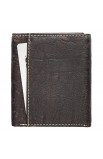 WT083 - Wallet Leather Brown Crosses Badge - - 7 