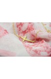 SC0065 - CURVE CROSS NECKLACE GOLD PLATED - - 5 