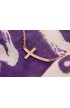 SC0066 - CURVE CROSS NECKLACE ROSE GOLD PLATED - - 1 