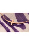 SC0066 - CURVE CROSS NECKLACE ROSE GOLD PLATED - - 2 