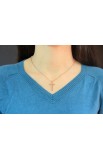 SC0070 - SMALL GEOMETRIC CROSS NECKLACE ROSE GOLD PLATED - - 3 