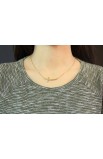 SC0065 - CURVE CROSS NECKLACE GOLD PLATED - - 7 