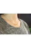SC0065 - CURVE CROSS NECKLACE GOLD PLATED - - 9 